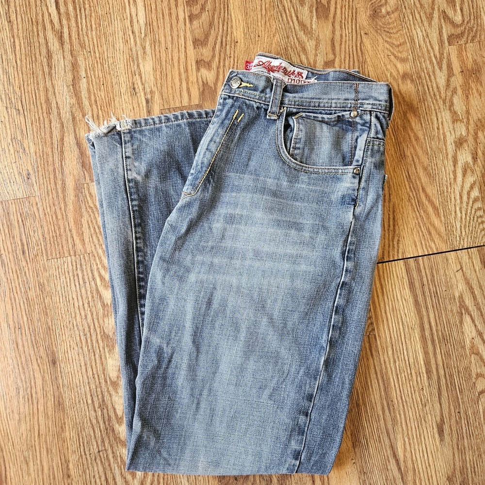 Y2K‎ Akademiks Medium Wash Baggy Embroidered Grunge Jeans Size 32 x 30 - Picture 8 of 16